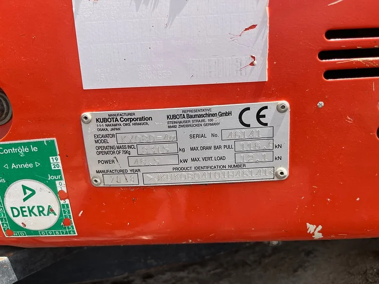 Mini diggers KUBOTA KX080