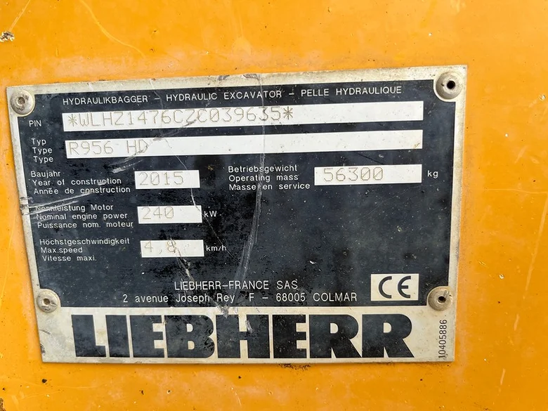 Pelle sur chenilles LIEBHERR R956