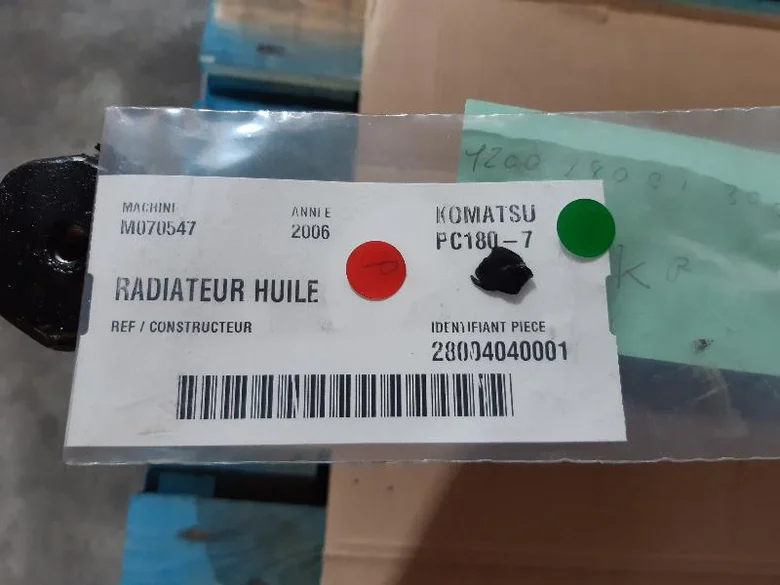 Radiador de aceite para KOMATSU PC180-7