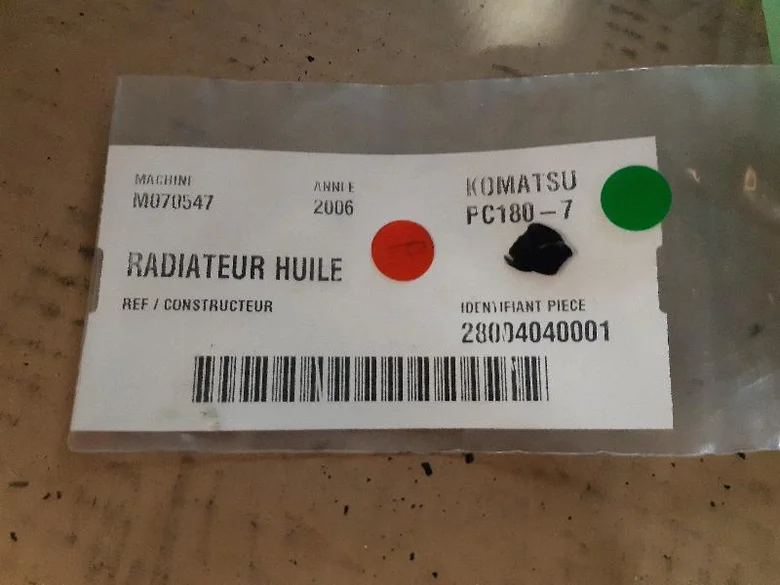 Radiador de aceite para KOMATSU PC180-7
