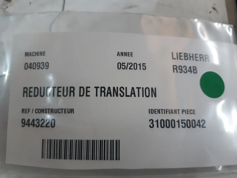 Reductor de traslación para LIEBHERR R934B