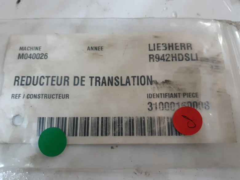 Réducteur de translation pour LIEBHERR R942HD