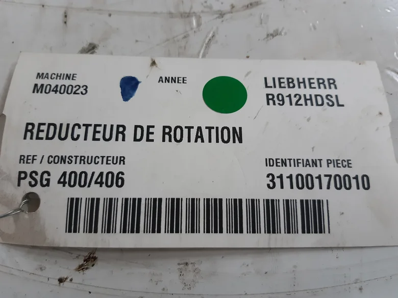 Rotation reducer for LIEBHERR R912HDSL