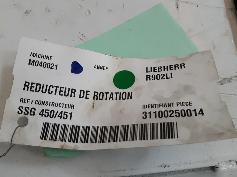 Réducteur de rotation pour LIEBHERR R902LI