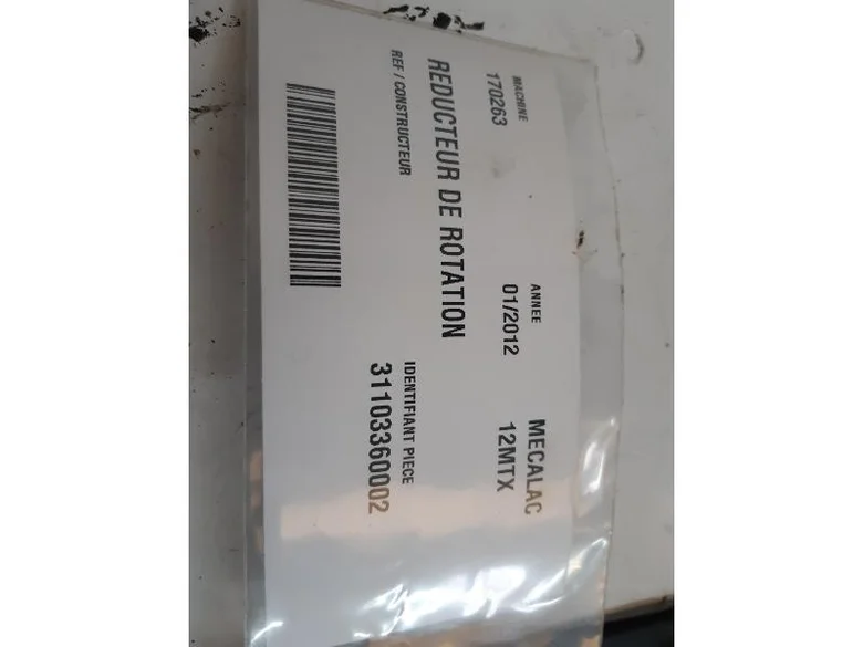 Rotation reducer for MECALAC 12MTX