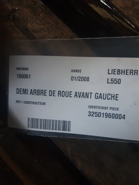 Arbre de roue pour LIEBHERR L550