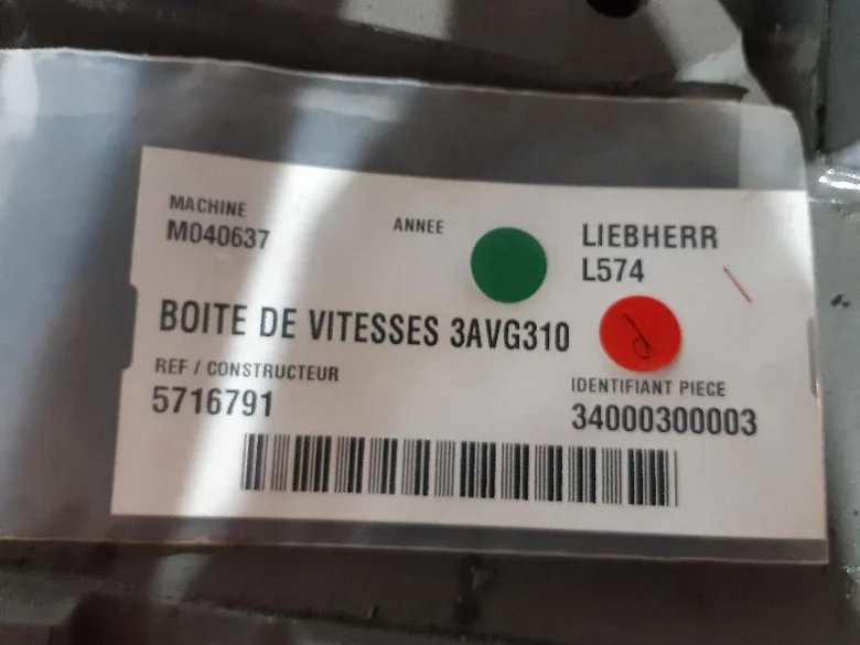 Boîte de vitesses pour LIEBHERR L574
