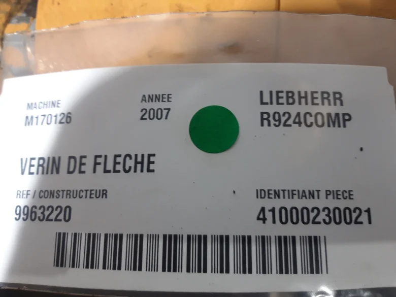 Vérin de flèche pour LIEBHERR R924COMP