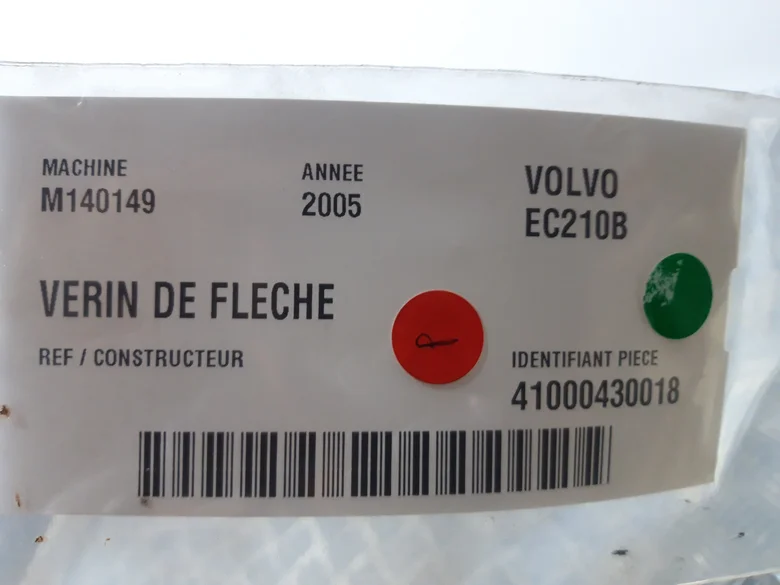 Vérin de flèche pour VOLVO EC210B