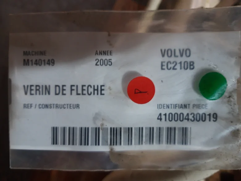 Cilindro de pluma para VOLVO EC210B