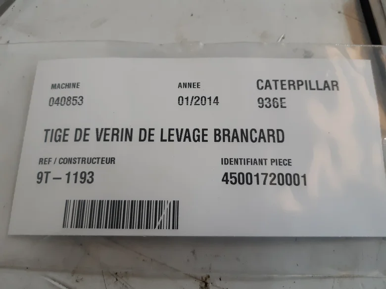 Vérin de levage brancard pour CATERPILLAR 936E