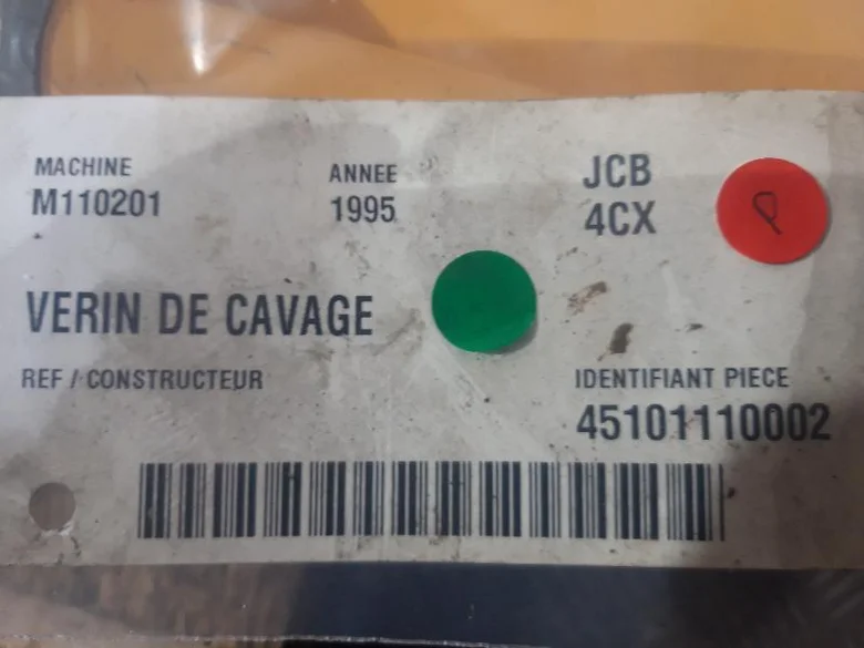 Vérin de cavage pour JCB 4CX