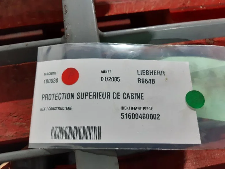 Protección de cabina para LIEBHERR R964B