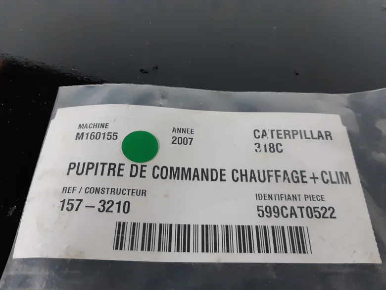 PUPITRE DE COMMANDE CHAUFFAGE+CLIM