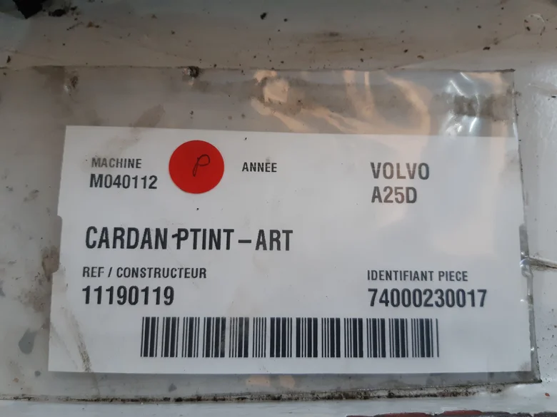 Cardan pour VOLVO A25D