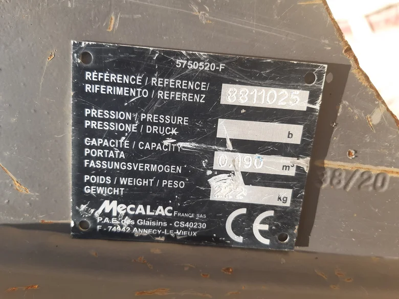 Cuchara de zanja para MECALAC 11MWR