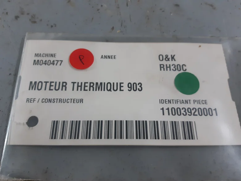 Moteur thermique pour O&K RH30C
