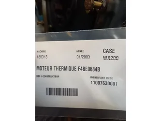 Moteur thermique pour CASE WX200