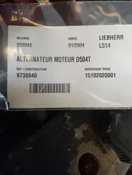 Alternator for LIEBHERR L514