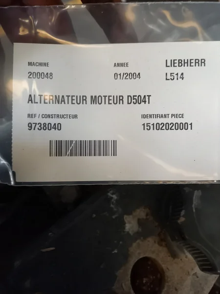 Alternator for LIEBHERR L514