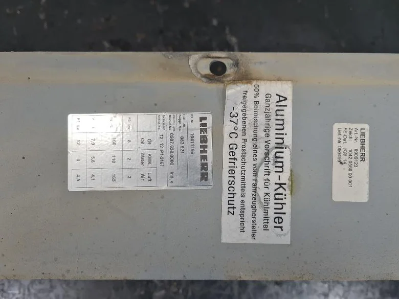 Radiador de agua para LIEBHERR A314LI