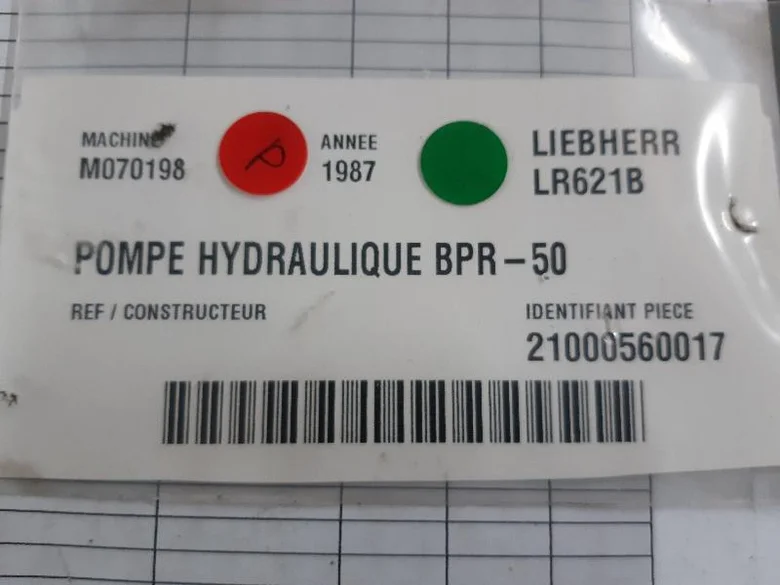 Pompe hydraulique principale pour LIEBHERR LR621B