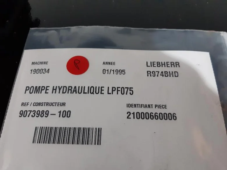 Hydraulic main pump for LIEBHERR R974BHD