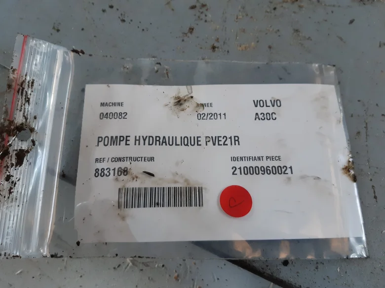 Pompe hydraulique principale pour VOLVO A30C
