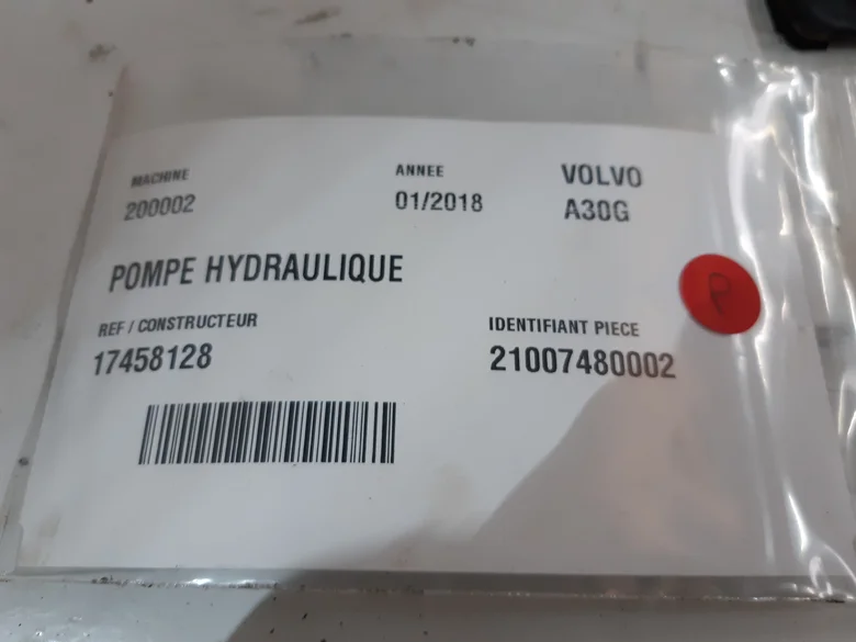 Hydraulic main pump for VOLVO A30G