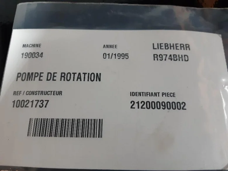 Hydraulic swing pump for LIEBHERR R974BHD