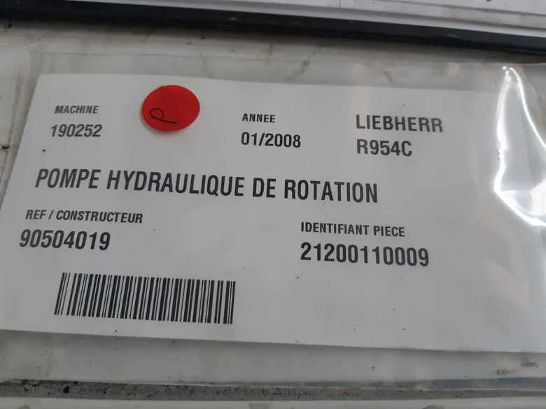 Bomba hidráulica de rotación para LIEBHERR R954C