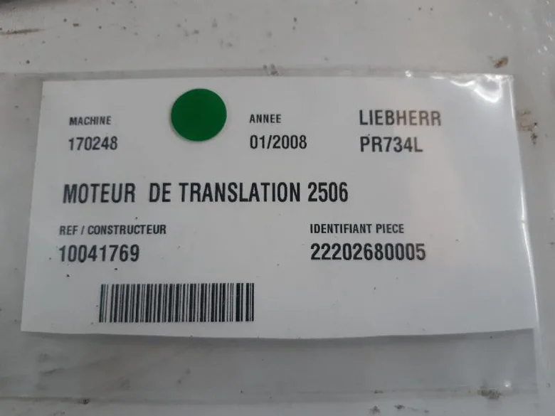 Hydraulic Translation motor for LIEBHERR PR734L