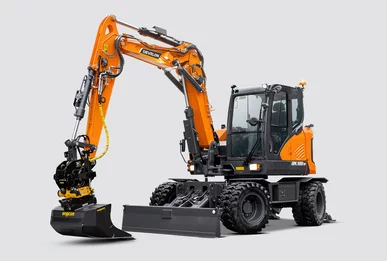 Excavadora sobre neumáticos 10t - DX100W-7